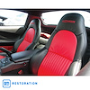 4618Z6 Leather Z06 Seat Covers W/Vinyl Trim, 2001-2004 Chevy Corvette, Black/Red Z06 - image 1