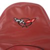 462189E Leather Sport Seat Covers W/Vinyl Trim/Crossflag Logo, 1997-1999 Chevy Corvette, Red - image 3