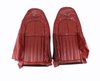 462489E Leather Standard Seat Covers W/Vinyl Trim/Crossflag Logo, 1997-1999 Chevy Corvette, Red - image 3