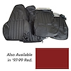 462589 100-percent Leather Standard Seat Covers, 1997-1999 Chevy Corvette, Red - image 1