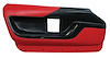 465885 Left Hand Coupe Door Panel, 1994-1996 Chevy Corvette, Red - image 1