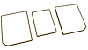 468116 Rear Compartment Unit Door Frames, 1974-1975 Chevy Corvette, Neutral 3 Piece - image 1