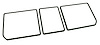 468117 Rear Compartment Unit Door Frames, 1970-1970 Chevy Corvette, Green 3 Piece - image 1