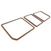 468123 Rear Compartment Unit Door Frames, 1973-1973 Chevy Corvette, Dark Saddle 3 Piece - image 2