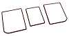 468134 Rear Compartment Unit Door Frames, 1976-1976 Chevy Corvette, Firethorn 3 Piece - image 1