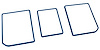 468141 Rear Compartment Unit Door Frames, 1968-1970 Chevy Corvette, Bright Blue 3 Piece - image 1