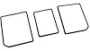 468145 Rear Compartment Unit Door Frames, 1977-1977 Chevy Corvette, Dark Blue 3 Piece - image 1