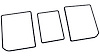 468148 Rear Compartment Unit Door Frames, 1978-1979 Chevy Corvette, Dark Blue 3 Piece - image 1