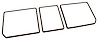 468155 Rear Compartment Unit Door Frames, 1976-1978 Chevy Corvette, Dark Brown 3 Piece - image 1