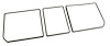 468161 Rear Compartment Unit Door Frames, 1974-1975 Chevy Corvette, Silver 3 Piece - image 1