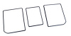 468162 Rear Compartment Unit Door Frames, 1978-1978 Chevy Corvette, Silver Pace 3 Piece - image 1