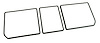 468166 Rear Compartment Unit Door Frames, 1979-1979 Chevy Corvette, Oyster 3 Piece - image 1
