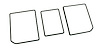 468167 Rear Compartment Unit Door Frames, 1976-1977 Chevy Corvette, Smoke 3 Piece - image 1