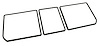 4681A2 Rear Compartment Unit Door Frames, 1976-1976 Chevy Corvette, Dark Smoke 3 Piece - image 1