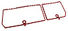 468324 Rear Compartment Unit Door Frames, 1979-1981 Chevy Corvette, Red 2 Piece - image 1