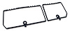 468346 Rear Compartment Unit Door Frames, 1982-1982 Chevy Corvette, Dark Blue 2 Piece - image 1