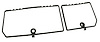 468366 Rear Compartment Unit Door Frames, 1979-1980 Chevy Corvette, Oyster 2 Piece - image 1