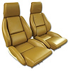 468478 OE Style 100-percent Leather Standard Seat Covers W/O Perforated Inserts, 1988-1988 Chevy Corvette, Saddle - image 1