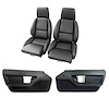 468520KCP Interior Package, 1984-1988 Chevy Corvette, Mounted Standard Leather Seats, Black W/Solid Inserts - image 1