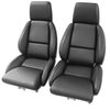 468520KCP Interior Package, 1984-1988 Chevy Corvette, Mounted Standard Leather Seats, Black W/Solid Inserts - image 2
