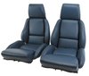 468570 Mounted Leather Seat Covers, 1984-1985 Chevy Corvette, Blue, Standard No-Perforations - image 2
