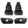 468820KCV Interior Package, 1986-1988 Chevy Corvette, Mounted Standard Leather Like Seats, Black W/Solid Inserts - image 1