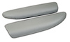 479699 Leather Armrest Pads, 2006-2012 Chevy Corvette, Light Titanium Gray - image 1