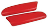 479893 Leather Armrest Pads, 2000-2004 Chevy Corvette, Torch Red - image 1