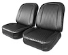 480020 Driver Leather Seat Covers, 1963-1963 Chevy Corvette, Black - image 1