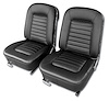 480320 Driver Leather Seat Covers, 1966-1966 Chevy Corvette, Black - image 1