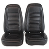 481120M Mounted Seats, 1976-1978 Chevy Corvette, Driver Black Leather Vinyl - image 1