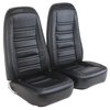 481120M Mounted Seats, 1976-1978 Chevy Corvette, Driver Black Leather Vinyl - image 2