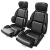 482420 Mounted Driver Leather Seat Covers, 1989-1992 Chevy Corvette, Black, Standard - image 1