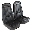 484420 Driver Leather Seat Covers, 1970-1971 Chevy Corvette, Black, 100-percent-Leather - image 1