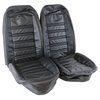 484520 Driver Leather Seat Covers, 1972-1974 Chevy Corvette, Black, 100-percent-Leather - image 3