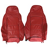 485897 100-percent Leather Standard Seat Covers, 2005-2011 Chevy Corvette, Red - image 1