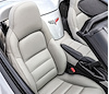 485899 100-percent Leather Standard Seat Covers, 2006-2011 Chevy Corvette, Light Titanium - image 1