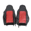 486497 100-percent Leather Standard Seat Covers, 2005-2011 Chevy Corvette, Ebony & Red - image 3