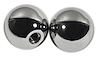 52146 Seat Adjuster Knobs, 1967-1978 Chevy Corvette, Chrome, Metal - image 1