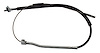 52256 Park Brake Cable, 1988-1996 Chevy Corvette, Front, Stainless Steel - image 1