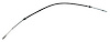 52276 Park Brake Cable, 1984-1987 Chevy Corvette, Rear Left/Driver, Stainless Steel - image 1