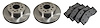 52297 Rear Brake Rotors & Pads Kit, 1965-1982 Chevy Corvette - image 1