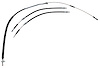 52300 Park Brake Cable Kit, 1988-1996 Chevy Corvette, Front and Rear, 3pcs - image 1