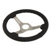 57667 Steering Wheel, 1968-1982 Chevy Corvette, Black Leather W/Satin Spokes - image 2