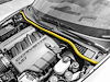 72190 Colored Underhood Weatherstripping Kit, 2005-2007 Chevy Corvette, Yellow - image 1