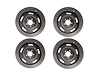 73078 Rally Wheel Set [Size: 15"x8"] 1969-1982 Chevy Corvette, Silver Finish - image 1