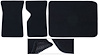 73203 Economy Floor & Cargo Mat Set, 1968-1982 Chevy Corvette, Black - image 1