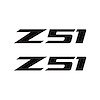 75122 Z51 Fender Vent Decals, 2005-2019 Chevy Corvette, Pair, Gloss Black Z/Gloss Black 51, Medium - image 1