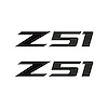 75129 Z51 Fender Vent Decals, 2005-2019 Chevy Corvette, Pair, Gloss Black Z/Matte Dark Gray 51, Small - image 1