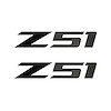 75142 Z51 Fender Vent Decals, 2005-2019 Chevy Corvette, Pair, Gloss Black Z/Black Gloss Carbon Fiber 51, SM - image 1